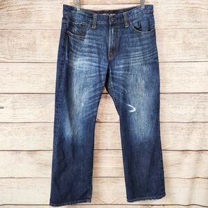 Express Blake Loose Fit Bootcut Jeans Mens Sz 34X30 Blue Denim